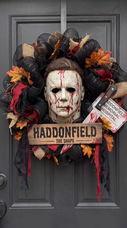 Michael Myers handmade horror wreath